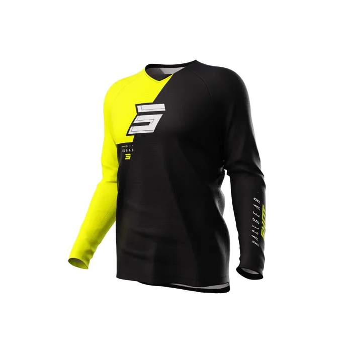 Maillot Cross SHOT DRAW SQUAD Jaune Fluo