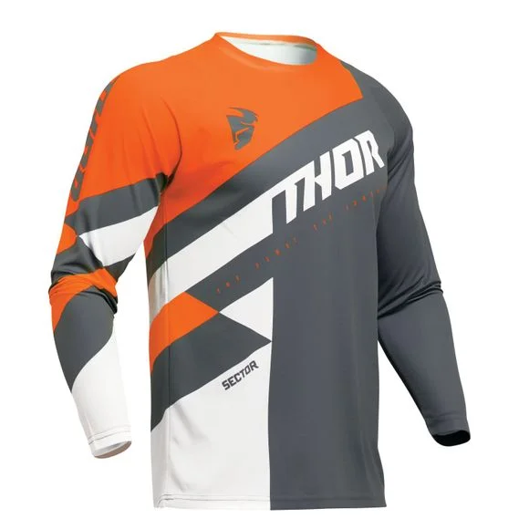 Maillot cross Thor YOUTH SECTOR CHECKER – Vert / Orange Ref : TO2968