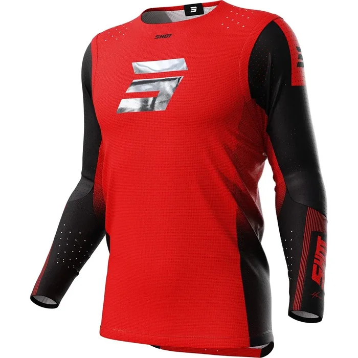 MAILLOT SHOT AEROLITE HONOR ROUGE/CHROME