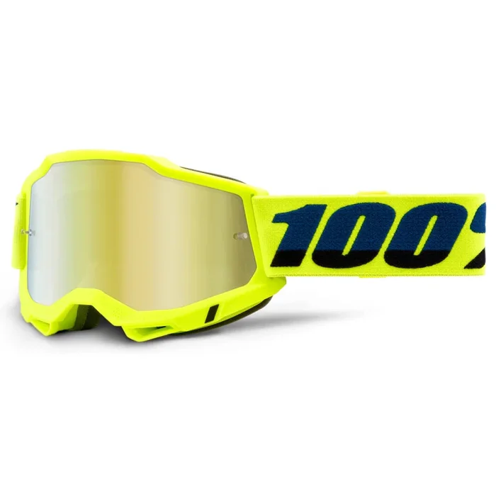Masque Cross ACCURI 2 Jaune Fluo – Ecran Mirror Gold