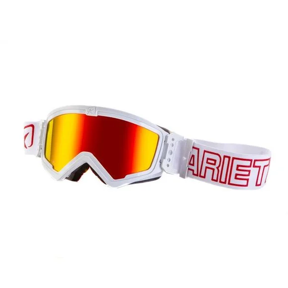 Masque cross Ariete MUDMAX WHITE/RED IRIDIUM RED 2019 – Blanc / Rouge Ref : ARE0076 / 14940-BRR