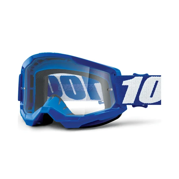Masque Cross Enfant STRATA 2 Bleu – Ecran Clair