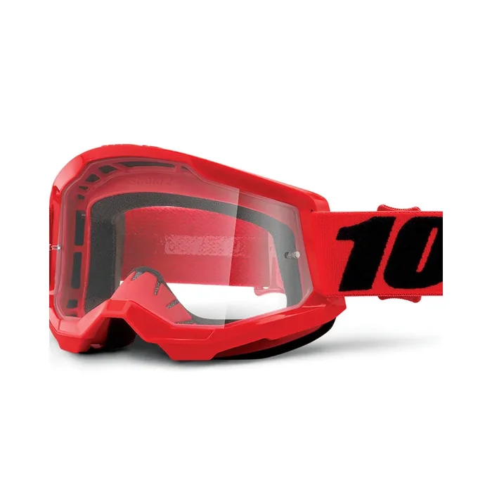 Masque Cross Enfant STRATA 2 Rouge – Ecran Clair