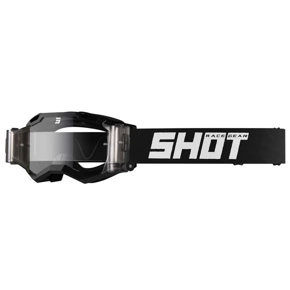 Masque cross Shot ASSAULT 2.0 – SOLID BLACK ROLL OFF GLOSSY 2023 – Noir Ref : SO2296 / A09-29B1-C04
