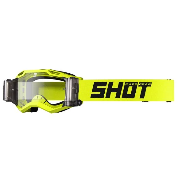 Masque cross Shot ASSAULT 2.0 – SOLID NEON YELLOW ROLL OFF GLOSSY 2023 – Jaune Ref : SO2297 / A09-29B1-C07