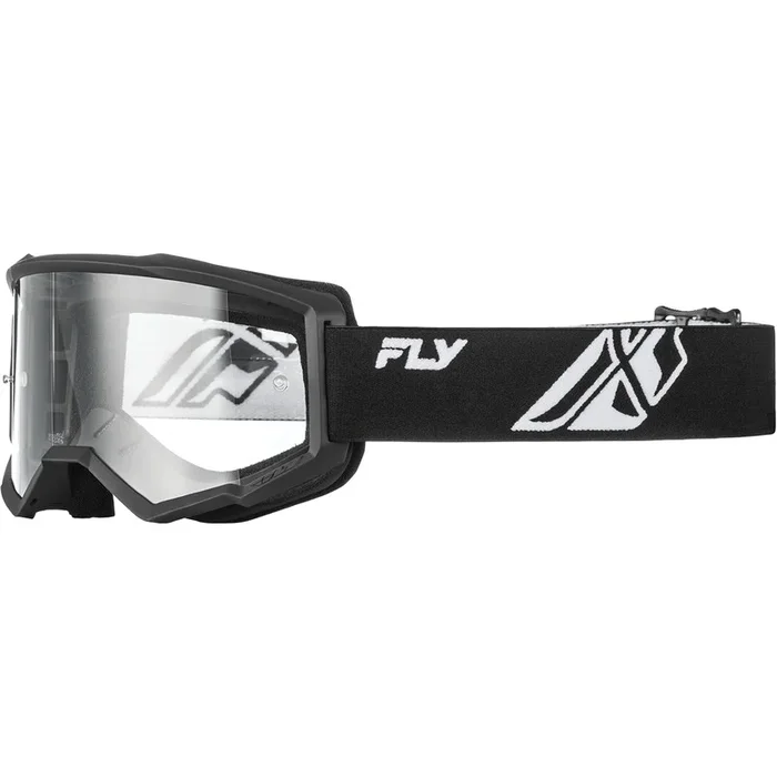 Masque FLY RACING Focus noir/blanc – écran clair