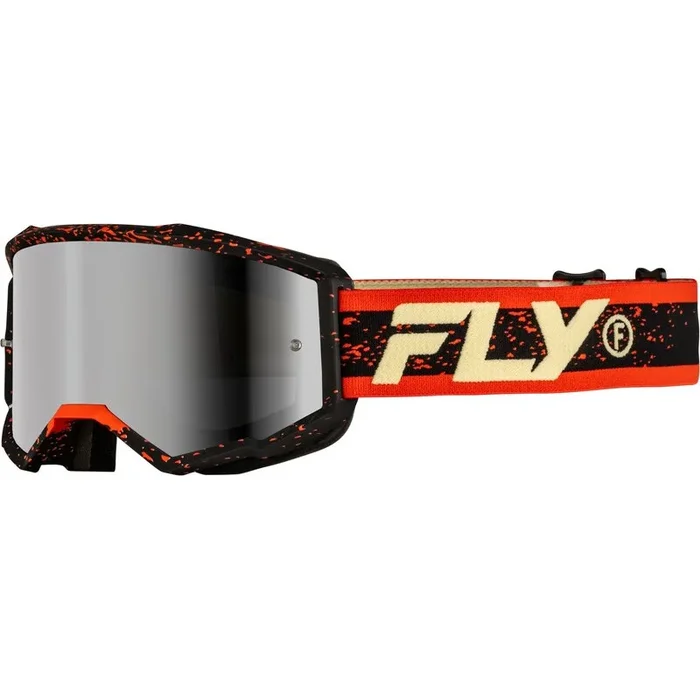 Masque FLY RACING Zone noir/rouge – écran argent fumé