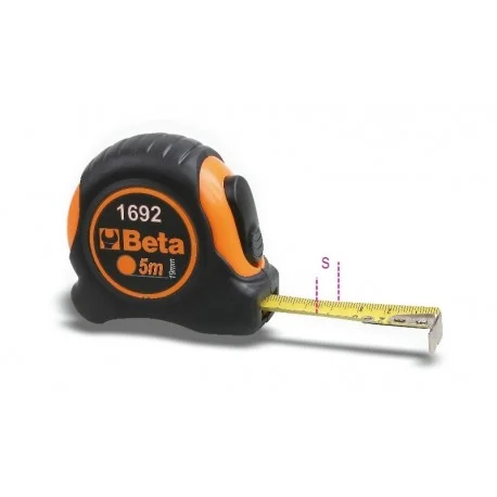 Metre a ruban BETA 3m boitier ABS antichoc bi-matieres ruban acier classe de precision II