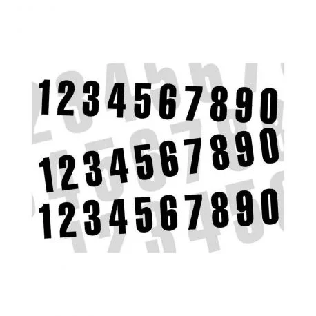 Numeros de course moto SX BLACKBIRD 20x25cm