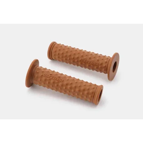 « PAIR OF GRIPS » « GGD-KANI 22MM CARAMEL, 125MM, DRILLED »
