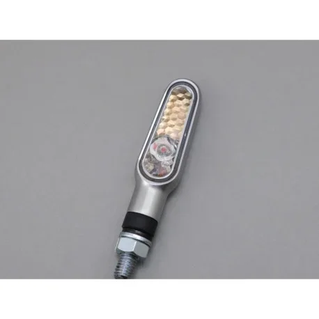 Pair of vintage turn signals D LIGHT silver. clear lens