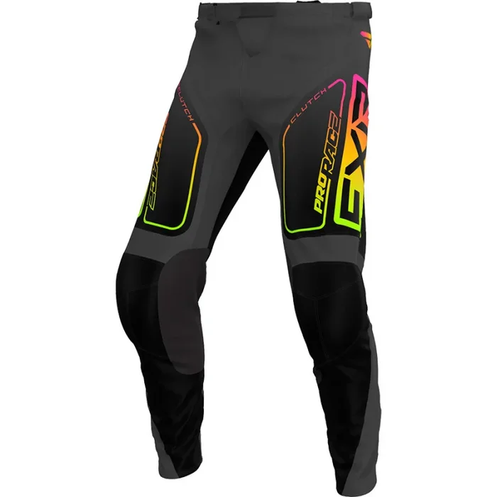 Pantalon Cross Enfant FXR CLUTCH 2024 Noir Arc En Ciel