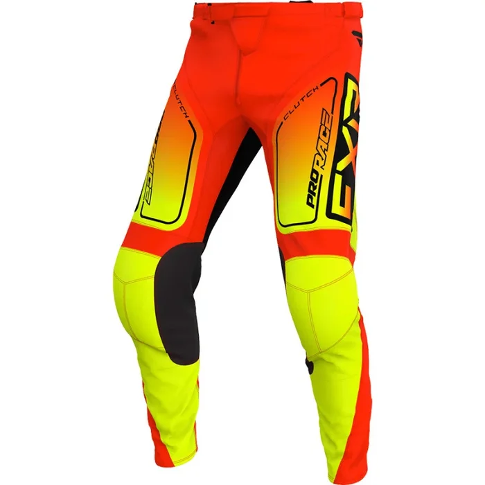 Pantalon Cross FXR CLUTCH 2024 Jaune Fluo Rouge