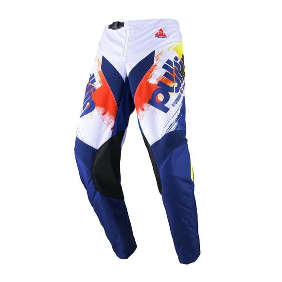 Pantalon cross Pull-in TRASH KID – Bleu / Blanc Ref : PUL0561
