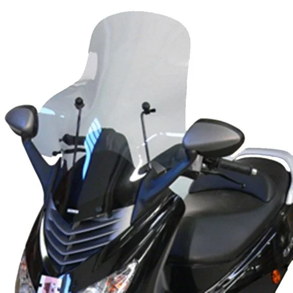 Pare brise Bullster Haute protection Noir opaque +73cmPEUGEOT 125 ELYSTAR 125 4T EFI E3 – 2003 – 2008Ref : PE001PBNO