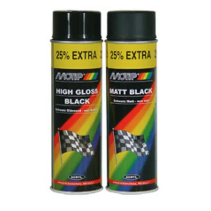 Peinture MOTIP Satin noir mat – Spray 500 ml