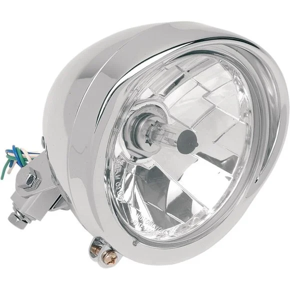 Phare avant Drag Specialties Diamond style bottom mount Universel – Noir Ref : DRG0086