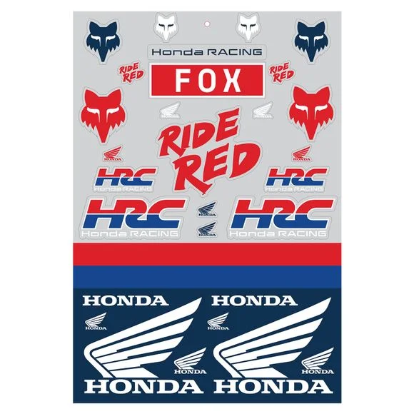 Planche de stickers Fox HONDA TRACK PACK – Multicolore Ref : FX4925 / 32537-922-OS