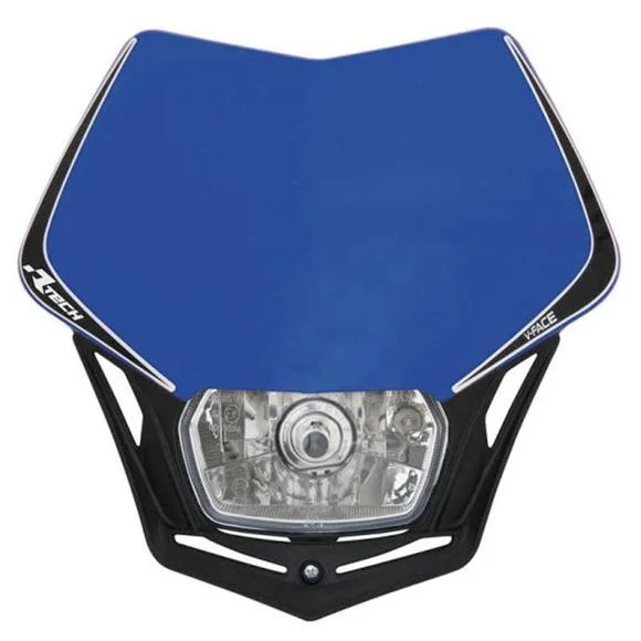 Plaque phare R-tech V-Face Bleu TM Noir Universel – Noir Ref : RTH0561 / RMASKBLTMNR8