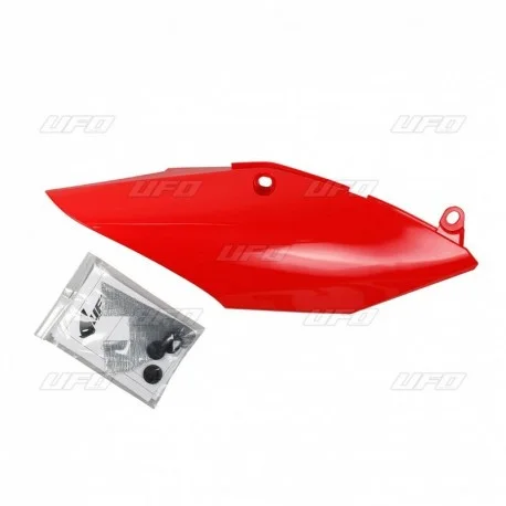 Plaques laterales mono-silencieux UFO rouge Honda