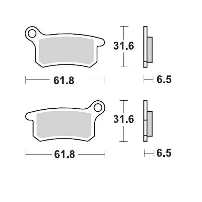 PLAQUETTES DE FREIN ARRIERE MOTO MASTER SINTER PRO KTM SX 85 2004-10