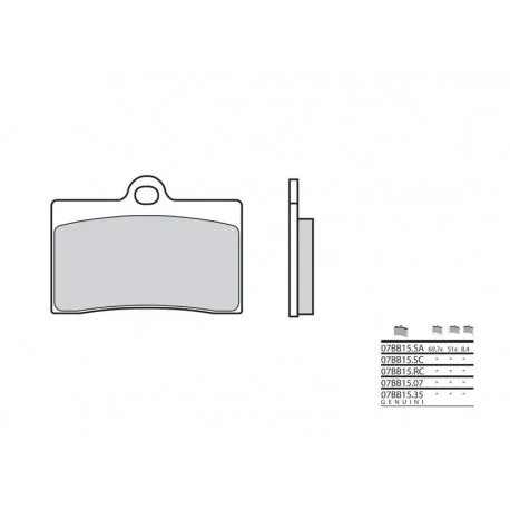 Plaquettes de frein BREMBO carbone ceramique – 07BB15RC