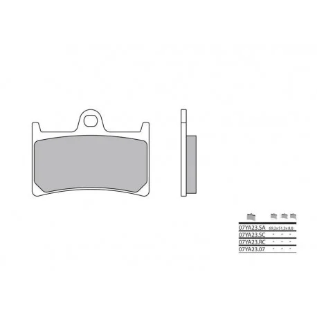 Plaquettes de frein BREMBO carbone ceramique – 07YA23RC