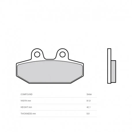 Plaquettes de frein BREMBO metal fritte – 07HD23SP
