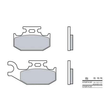 Plaquettes de frein BREMBO Off-Road metal fritte 07GR74SD