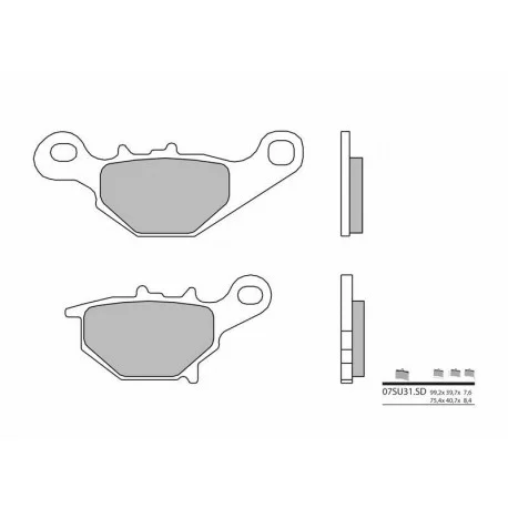 Plaquettes de frein BREMBO Off-Road metal fritte 07SU31SD