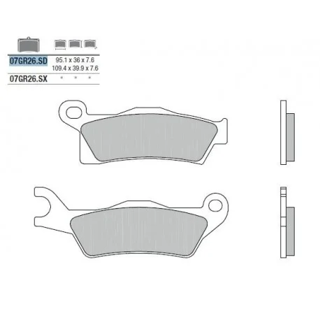 Plaquettes de frein BREMBO Off-Road metal fritte – 07GR26SD