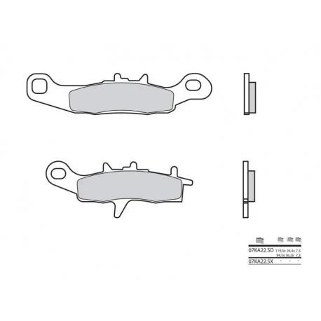 Plaquettes de frein BREMBO Off-Road metal fritte – 07KA22SX