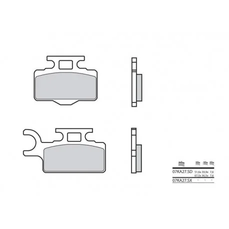 Plaquettes de frein BREMBO Off-Road metal fritte – 07KA27SX