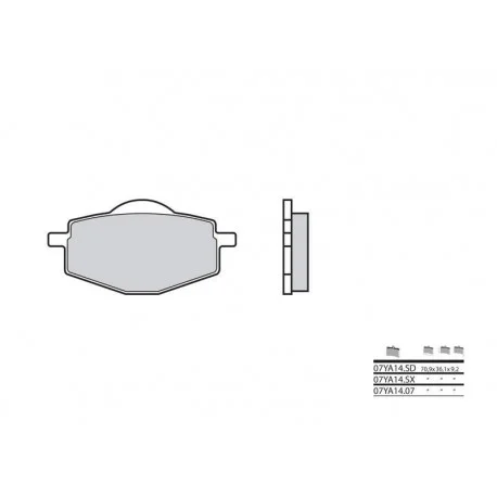 Plaquettes de frein BREMBO Off-Road metal fritte – 07YA14SX