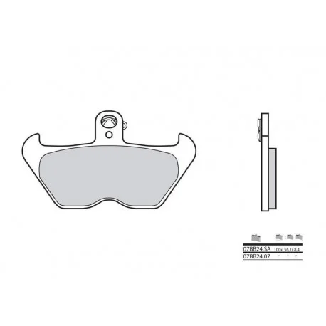 Plaquettes de frein BREMBO route carbone ceramique – 07BB2407