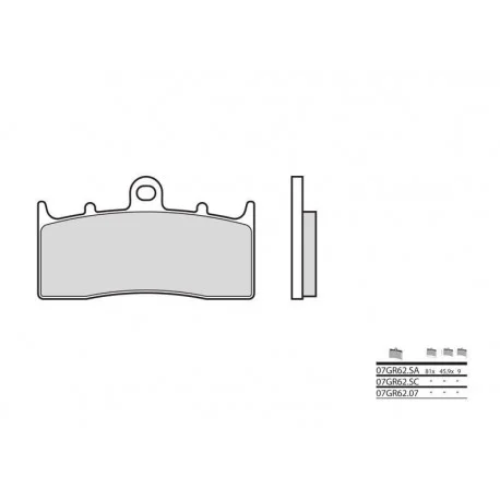 Plaquettes de frein BREMBO route carbone ceramique – 07GR6207