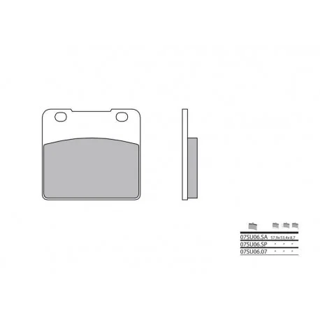 Plaquettes de frein BREMBO route metal fritte 07SU06SP