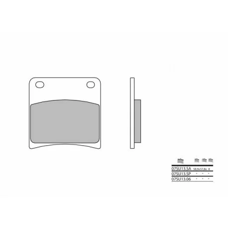Plaquettes de frein BREMBO route metal fritte 07SU13SA