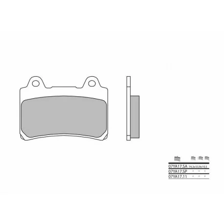 Plaquettes de frein BREMBO route metal fritte 07YA17SA