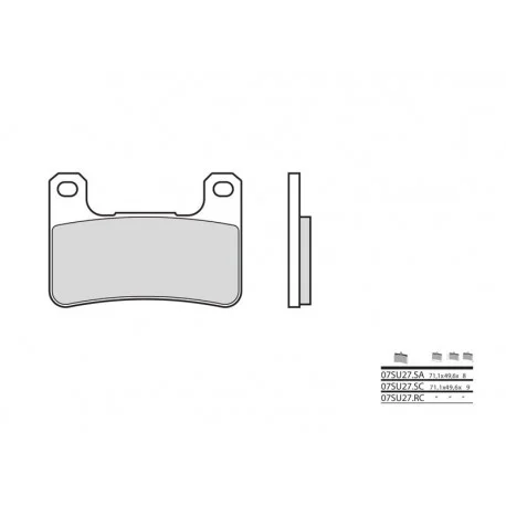 Plaquettes de frein BREMBO route metal fritte – 07SU27LA