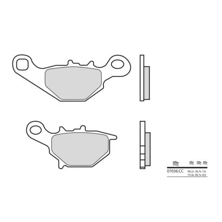 Plaquettes de frein BREMBO Scooter carbone ceramique 07036CC