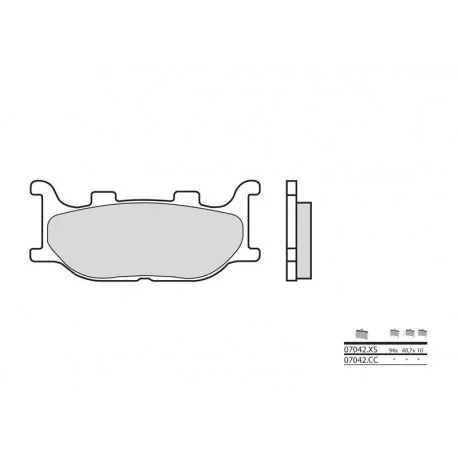Plaquettes de frein BREMBO Scooter metal fritte 07042XS