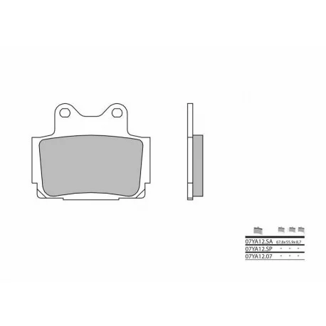 Plaquettes de frein moto BREMBO 07YA12SA metal fritte