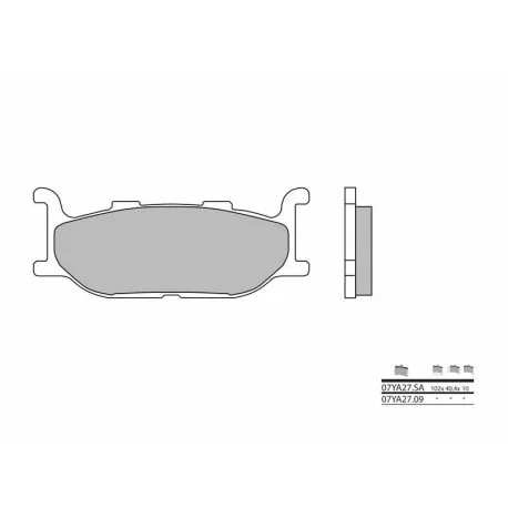 Plaquettes de frein moto BREMBO 07YA27SA metal fritte