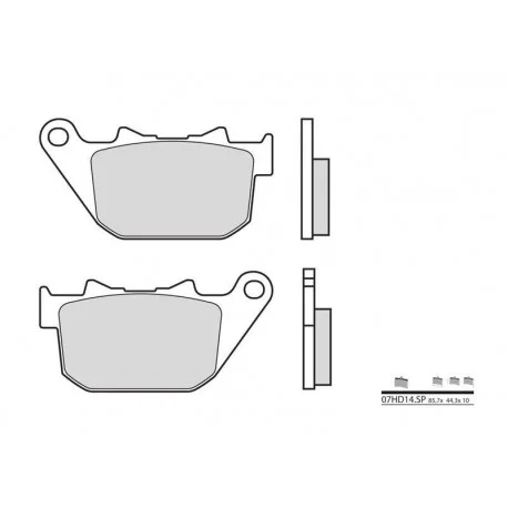 Plaquettes de frein moto BREMBO route metal fritte 07HD14SP