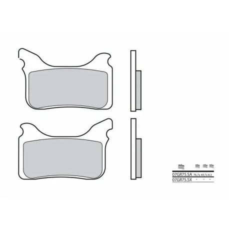 Plaquettes De Frein moto Off-Road metal fritte Brembo 07GR75SX