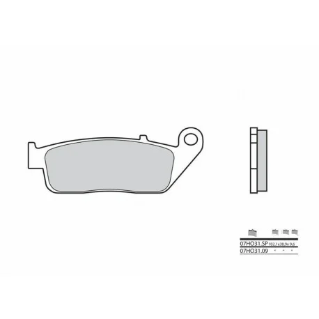 Plaquettes de frein moto route metal fritte BREMBO 07HO31SP