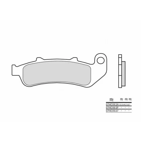 Plaquettes de frein moto route metal fritte BREMBO 07HO39SP