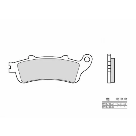Plaquettes de frein moto route metal fritte BREMBO 07HO43SP