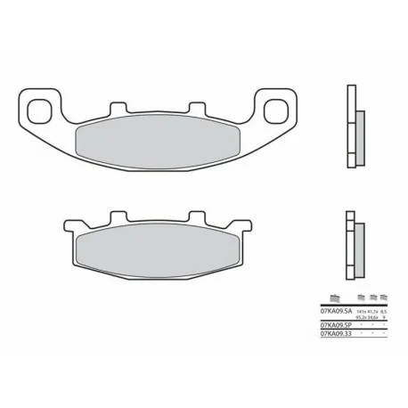Plaquettes de frein moto route metal fritte BREMBO 07KA09SP